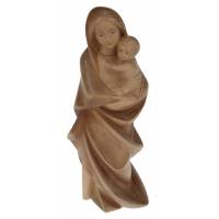 Statue Vierge Marie moderne en bois - 25 cm -2 tons bois