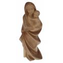 Statue Vierge Marie moderne en bois - 25 cm -2 tons bois