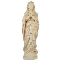 Statue Vierge Marie en bois - 20 cm - bois naturel