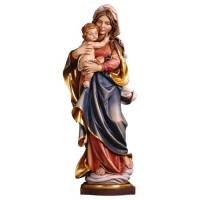 Statue Vierge Marie avec enfant - 25 cm - couleur