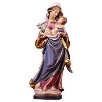 Houtsnijwerk beeld Maria met kind 30 cm gekleurd 