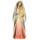 Statue Vierge Marie avec enfant en bois - 20 cm - couleur