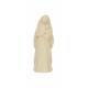 Statue Vierge Marie avec enfant en bois - 15 cm - naturel