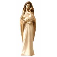 Statue Vierge Marie avec enfant en bois - 20 cm - 2 tons bois
