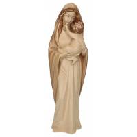 Statue Vierge Marie avec enfant en bois - 40 cm - 2 tons bois