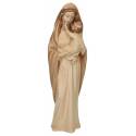 Statue Vierge Marie avec enfant en bois - 40 cm - 2 tons bois