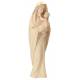 Statue Vierge Marie avec enfant en bois - 25cm - bois naturel avec finition dorée