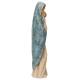 Statue Vierge Marie avec enfant bois - 15 cm -couleur bleu marbré