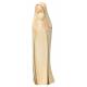 Statue Vierge Marie avec enfant en bois - 20 cm - finition patinée blanche