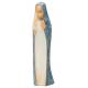 Statue Vierge Marie avec enfant en bois - 20 cm - finition couleur bleu marbré
