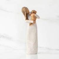 Statuette Willow Tree : Fille avec chien 19.5 cm - Adorable You Golden dog