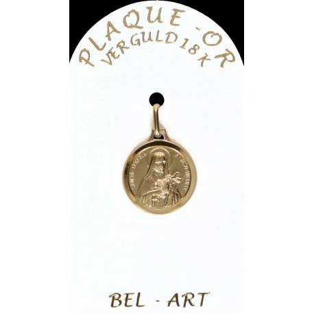 Medaille plaqué-goud - H Theresia - 14 mm 
