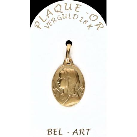 Médaille plaqué-or - Vierge - 18 mm