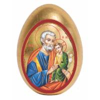Ei op voet Heilige Jozef van 7.5 cm (15 cm met de voet) 