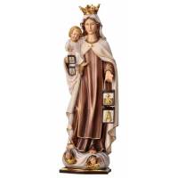Bois sculpté Vierge du Carmel 19 cm polychrome