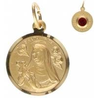 Médaille Ste Rita / Terre Rocaporena - 16 mm - Métal Doré