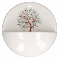 Benitier porcelaine 10 cm arbre de vie