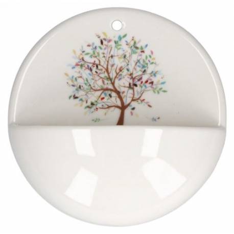Benitier porcelaine 10 cm arbre de vie