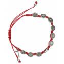 Bracelet sur corde - Saint Benoit - 6 couleurs assorties