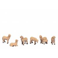 Set de 6 moutons pour figures de 12 Cm