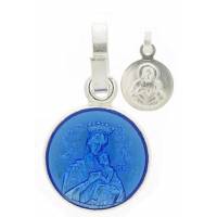 Médaille Perp. Secours / Sacré Coeur - 10 mm - Email Bleu
