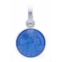 Médaille Scapulaire - 10 mm - Email Bleu