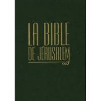 Bible de Jérusalem - Couverture rigide cuir verte 