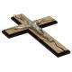 Kruisbeeld - 16 cm - Bruin en zwart hout 