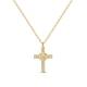 Vergulde ketting met kruis 