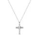 Chaine en argent rhodié avec croix