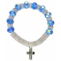 Bracelet-dizainier sur élastique bleu