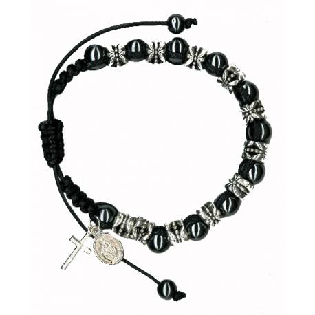 Bracelet-dizainier s/corde - hématite