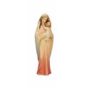 Statue Vierge Marie avec enfant en bois - 20 cm -couleur