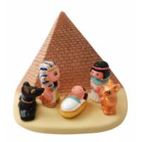 Crèche de Noël en terre cuite - "Crèche du monde" Egypte