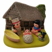 Crèche de Noël en terre cuite - "Crèches du monde" Amazonie