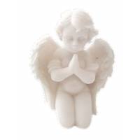 Statue de 09 cm en albâtre - Ange priant