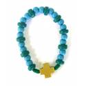 Turquoise gouden armband D5cm 