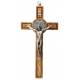 Croix de Saint Benoît en bois d'olivier 19 x 10 cm