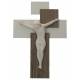 Modern kruisbeeld in hars en hout (19x27.5 cm) 