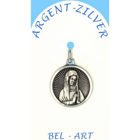 Médaille Argent Vierge priante 18 mm