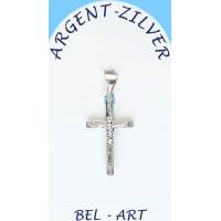 Croix Argent avec Christ - 20 X 10 mm