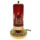 Electrische Godslamp / 20 cm / Rood glas (om te zetten) 