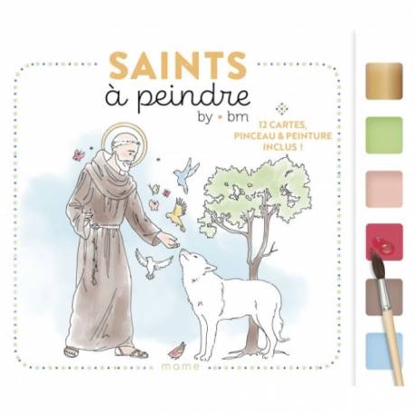 Saints à peindre - 12 cartes pinceau et peinture inclus