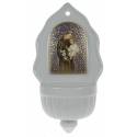 Bénitier - St Antoine - Porcelaine 16 x 9 cm