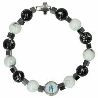 Bracelet sur élastique Perles + hématite