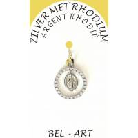 Médaille Argent rhodié 14 mm + Miraculeuse