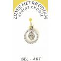Médaille Argent rhodié 14 mm + Miraculeuse