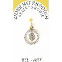 Medaille Zilver rhodium 14 mm + Wonderbare 