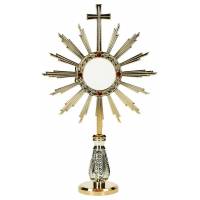 Ostensoir doré - H 20 cm - pour hostie 35 mm