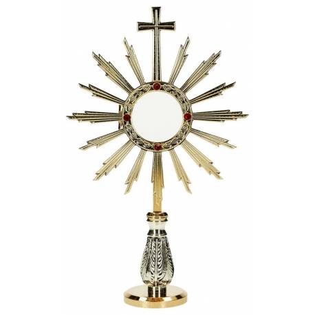 Ostensoir doré - H 20 cm - pour hostie 35 mm